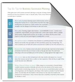 Top Six Tips For Business Succession Planning